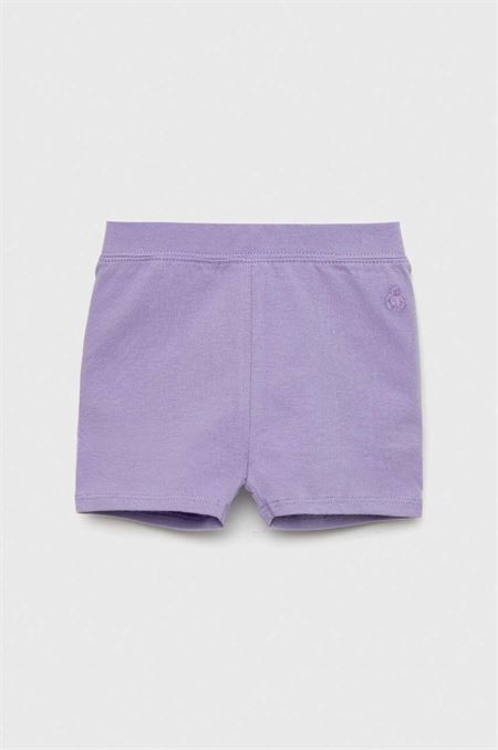 Detské krátke nohavice GAP fialová farba