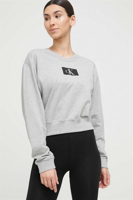 Bavlnená mikina Calvin Klein Underwear šedá farba
