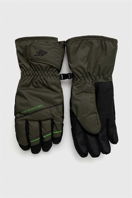 Lyžiarske rukavice 4F zelená farba