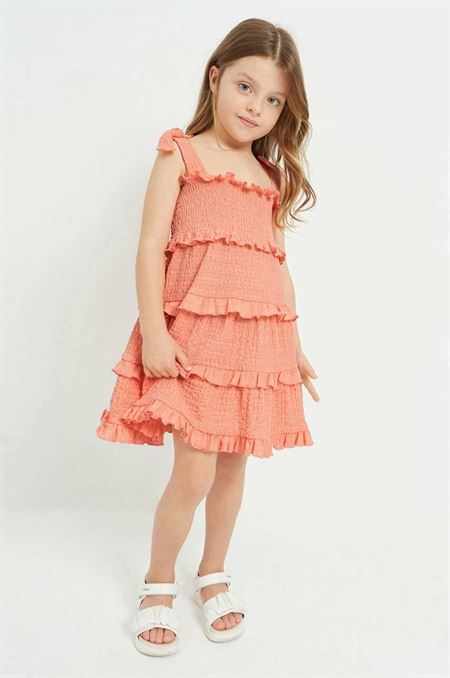 Dievčenské šaty Mayoral oranžová farba
