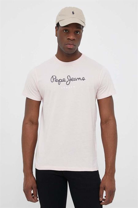 Bavlnené tričko Pepe Jeans Eggo ružová farba