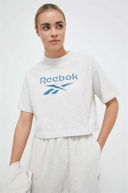 Bavlnené tričko Reebok Classic AE Big Logo Crop IC8094-CHAMEL