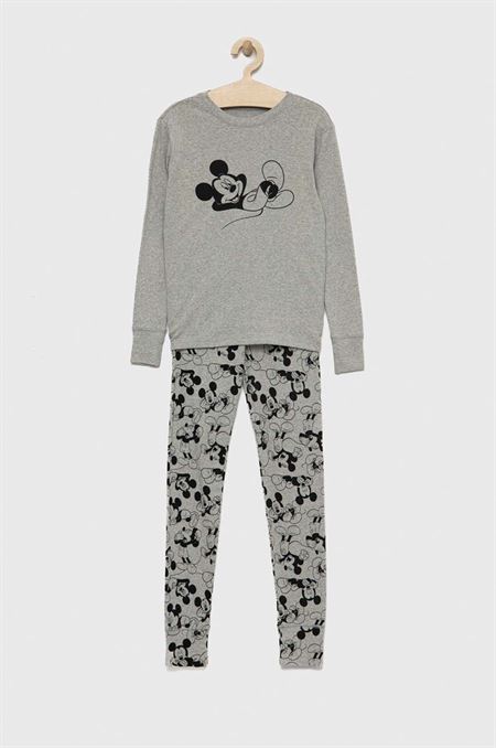 Detské bavlnené pyžamo GAP X Disney šedá farba