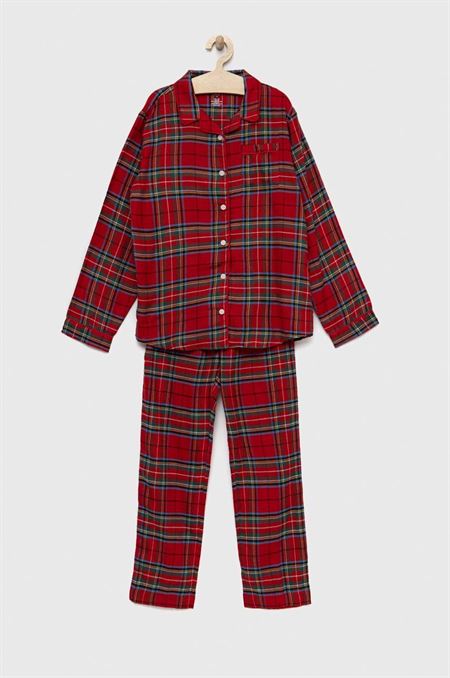 Detské pyžamo GAP červená farba
