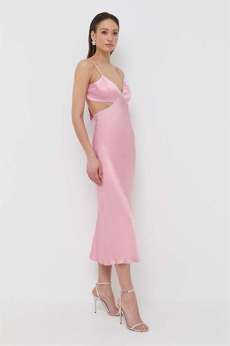 Šaty Bardot ružová farba