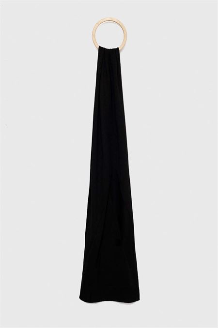 Vlnený šál Armani Exchange čierna farba