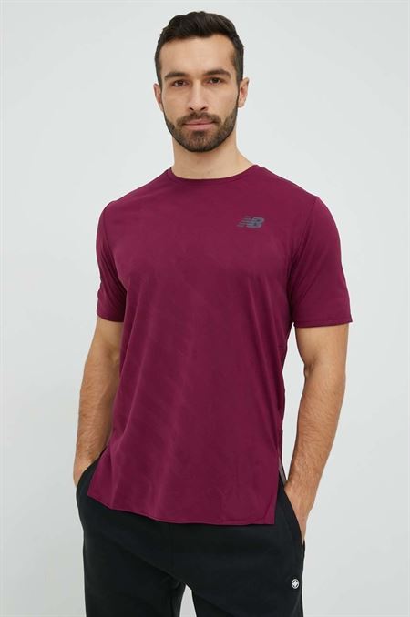 Bežecké tričko New Balance Q Speed bordová farba