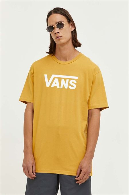 Bavlnené tričko Vans hnedá farba