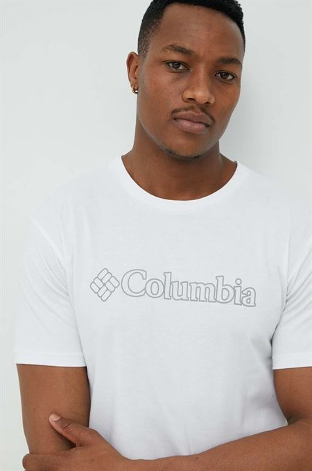 Športové tričko Columbia Pacific Crossing II biela farba