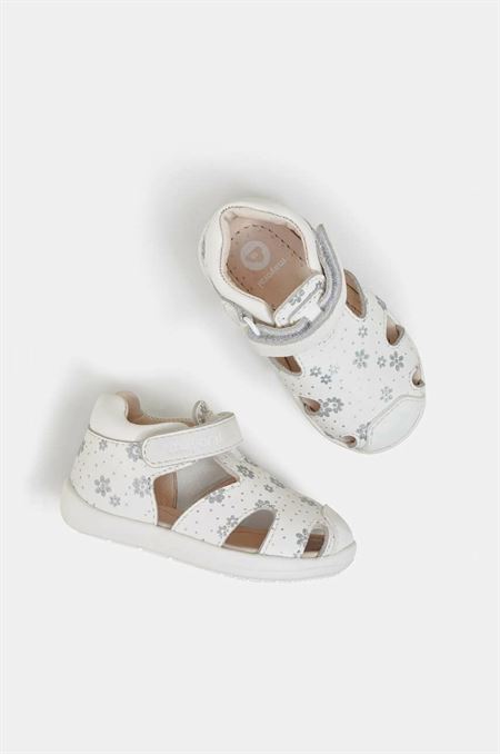 Detské kožené sandále Mayoral strieborná farba