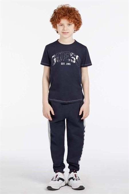 Detské tričko Guess tmavomodrá farba