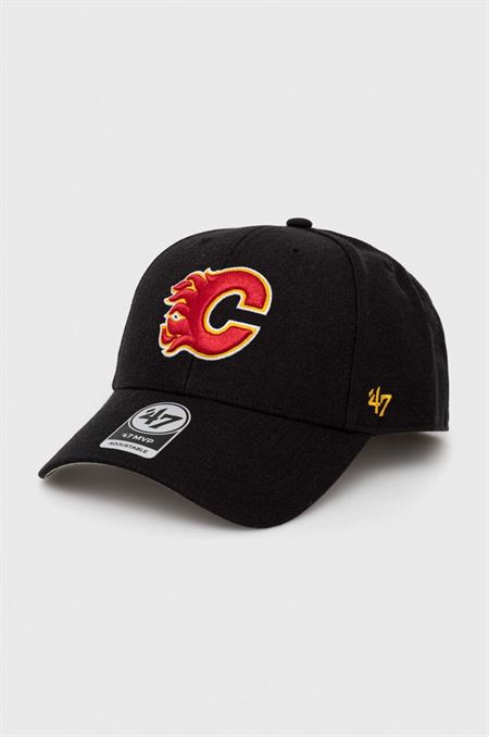 Čiapka 47brand NHL Calgary Flames čierna farba