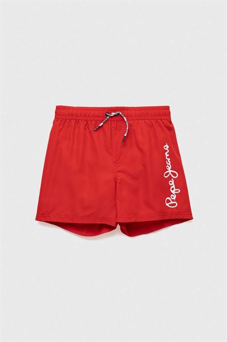 Detské plavkové šortky Pepe Jeans červená farba