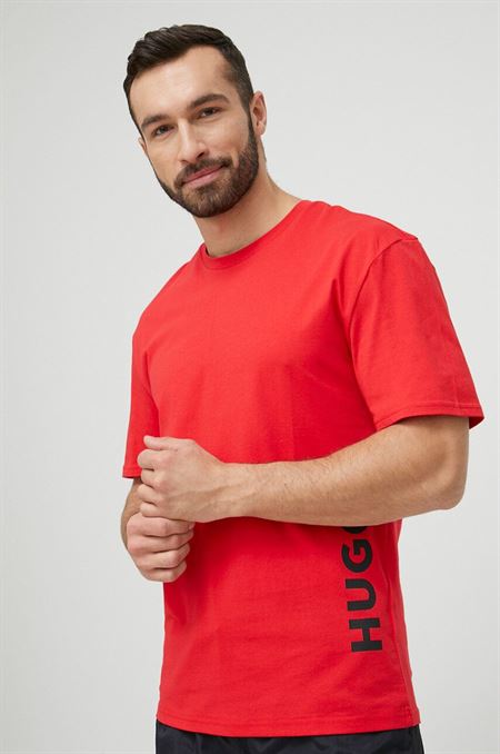 Plážové tričko HUGO červená farba