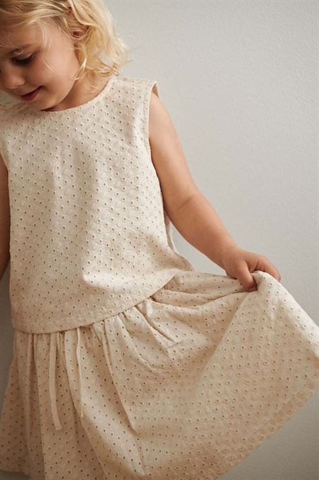 Dievčenská bavlnená sukňa Liewood Padua béžová farba