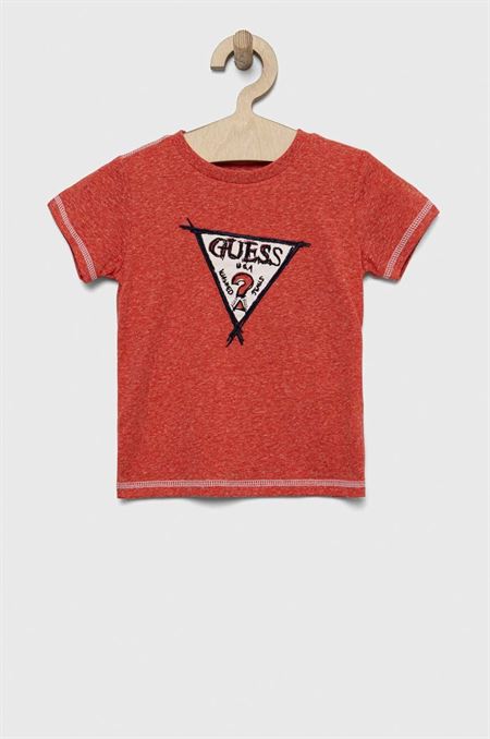 Detské tričko Guess červená farba