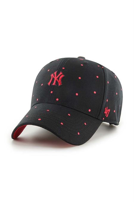 Bavlnená čiapka 47brand MLB New York Yankees čierna farba