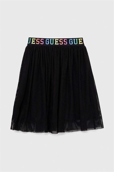Dievčenská sukňa Guess čierna farba
