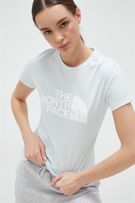Bavlnené tričko The North Face tyrkysová farba