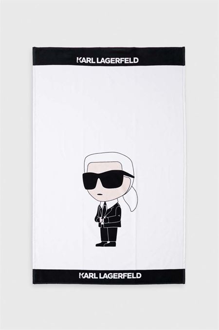 Bavlnený uterák Karl Lagerfeld biela farba