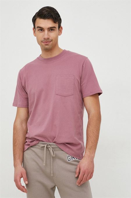 Bavlnené tričko GAP ružová farba