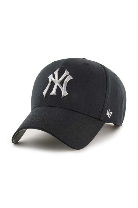 Bavlnená šiltovka 47brand MLB New York Yankees čierna farba