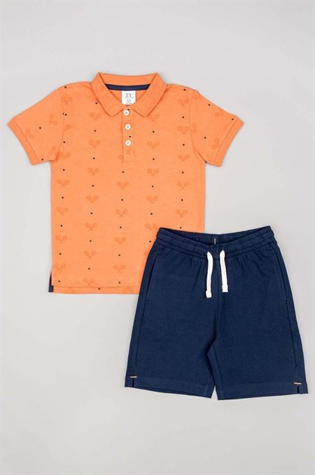 Detská bavlnená súprava zippy oranžová farba