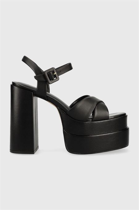 Kožené sandále Aldo Gisell čierna farba