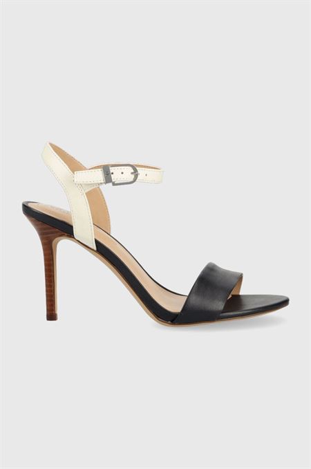 Kožené sandále Lauren Ralph Lauren Gwen tmavomodrá farba
