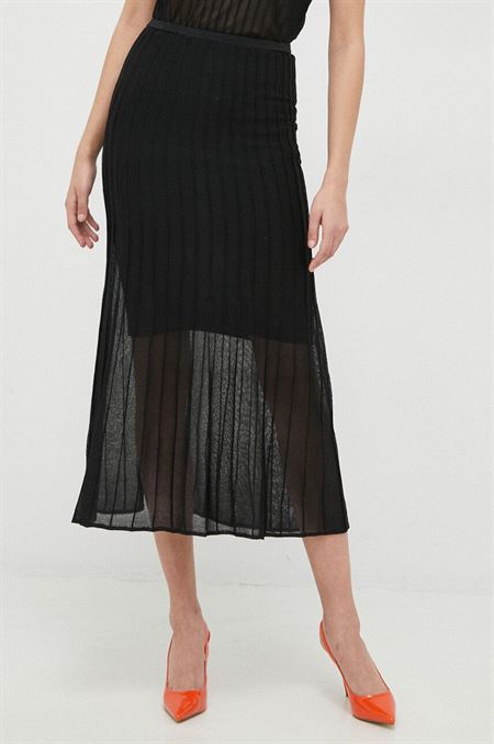 Sukňa Calvin Klein čierna farba