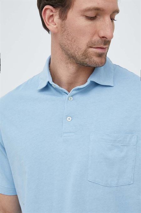 Polo tričko s prímesou ľanu Polo Ralph Lauren jednofarebné