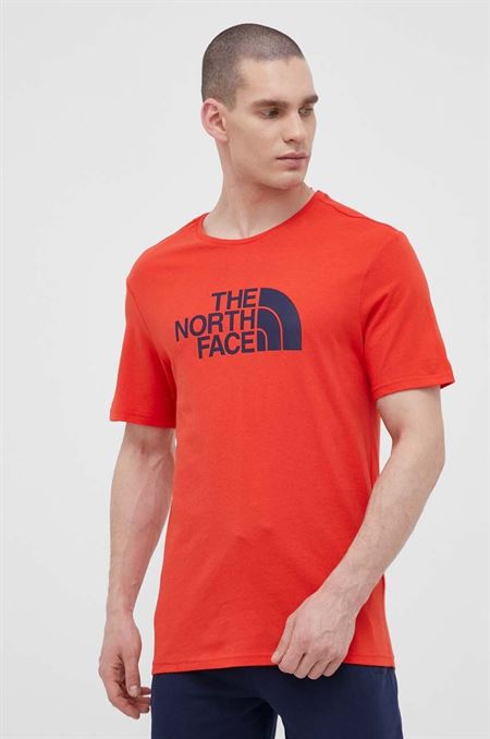 Bavlnené tričko The North Face červená farba