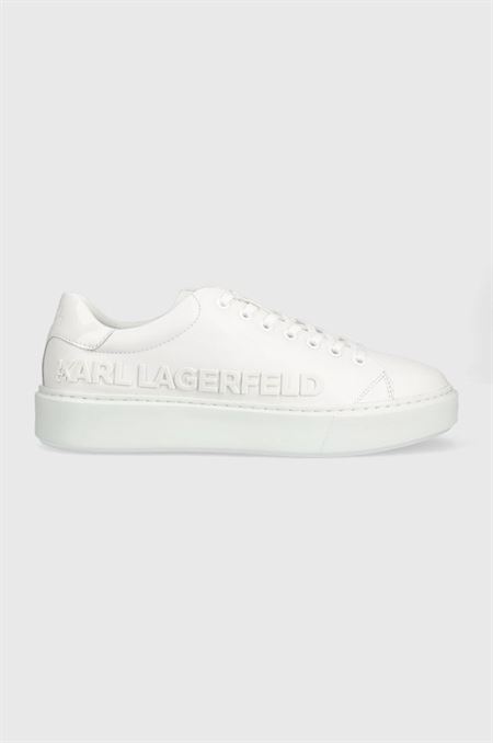 Kožené tenisky Karl Lagerfeld MAXI KUP biela farba