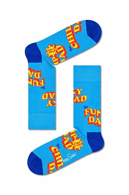 Ponožky Happy Socks Number One Dad tyrkysová farba