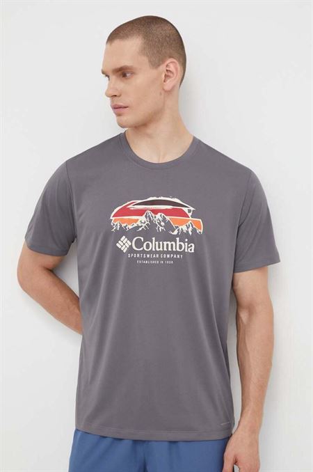 Športové tričko Columbia Columbia Hike šedá farba