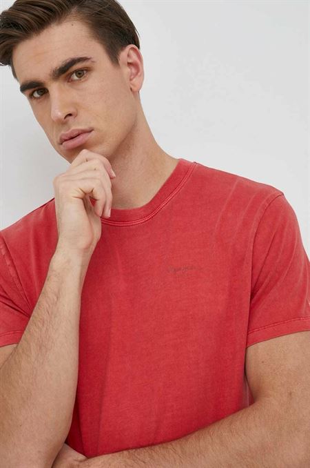 Bavlnené tričko Pepe Jeans Jacko červená farba