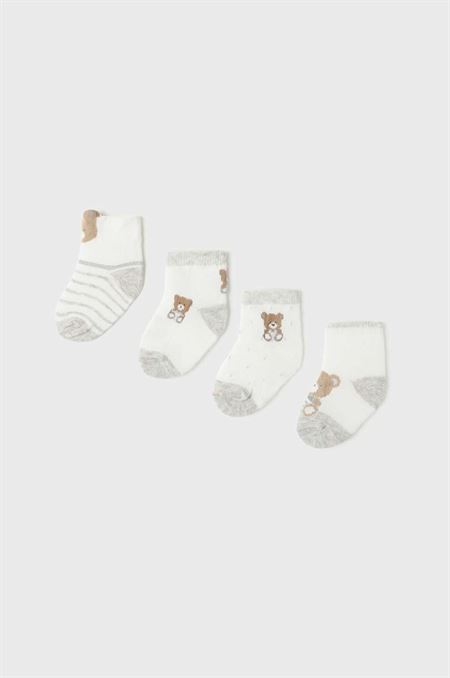 Ponožky pre bábätká Mayoral Newborn 4-pak šedá farba