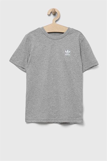 Detské bavlnené tričko adidas Originals šedá farba
