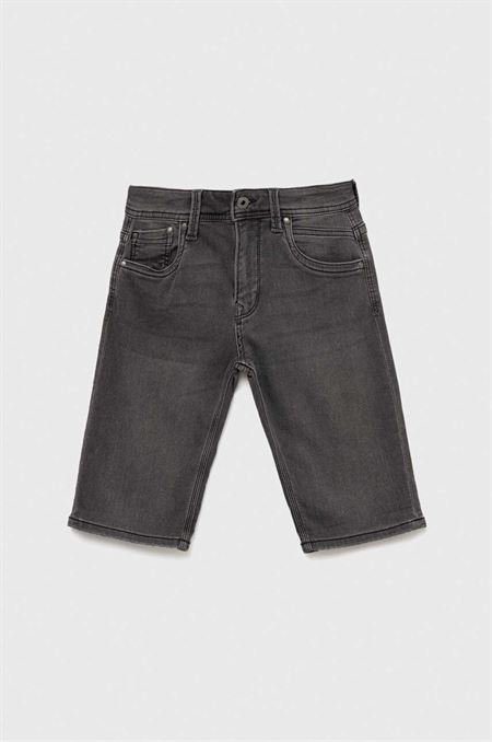 Detské rifľové krátke nohavice Pepe Jeans šedá farba