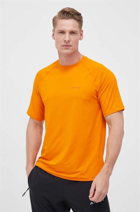Športové tričko Marmot Windridge oranžová farba