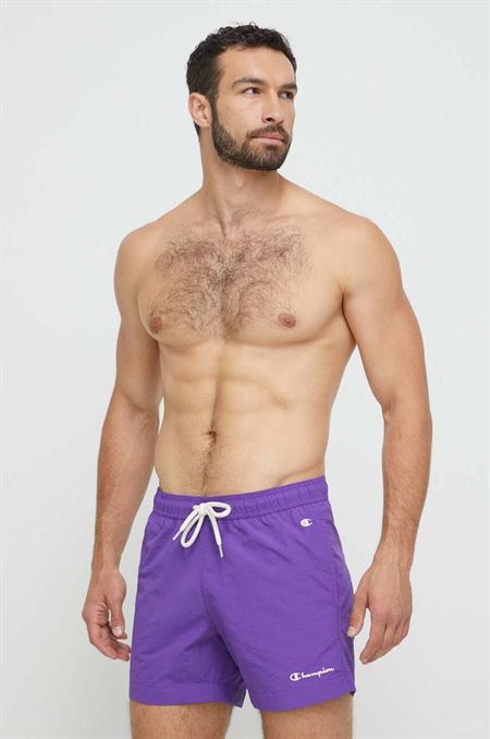 Plavkové šortky Champion fialová farba