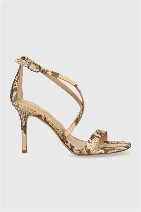 Kožené sandále Lauren Ralph Lauren Gabriele béžová farba