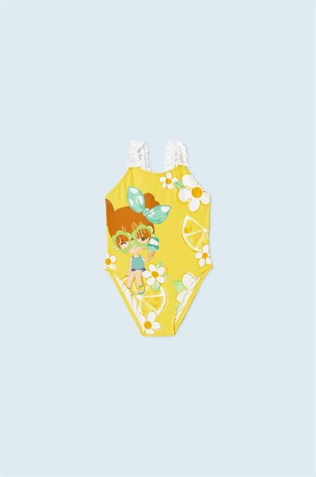 Jednodielne plavky pre bábätká Mayoral žltá farba