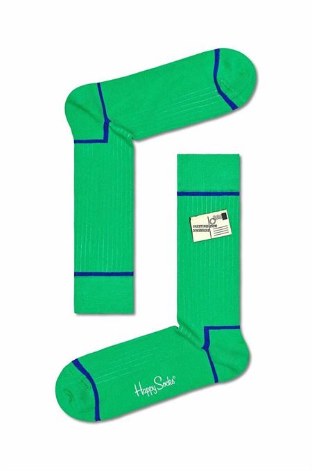 Ponožky Happy Socks zelená farba