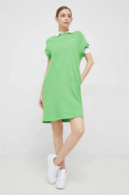 Šaty Tommy Hilfiger zelená farba