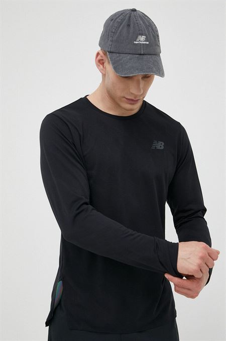 Bežecké tričko s dlhým rukávom New Balance Q Speed čierna farba