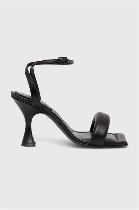 Kožené sandále Patrizia Pepe čierna farba