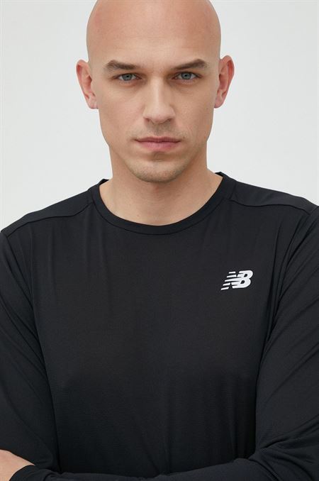 Bežecké tričko s dlhým rukávom New Balance Accelerate čierna farba