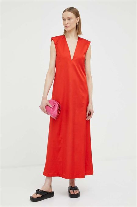 Vlnené šaty By Malene Birger červená farba