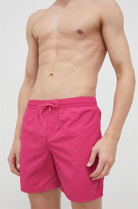 Plavkové šortky Guess ružová farba